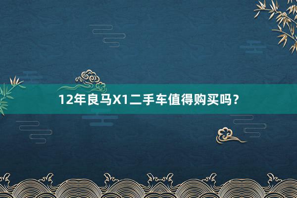 12年良马X1二手车值得购买吗？